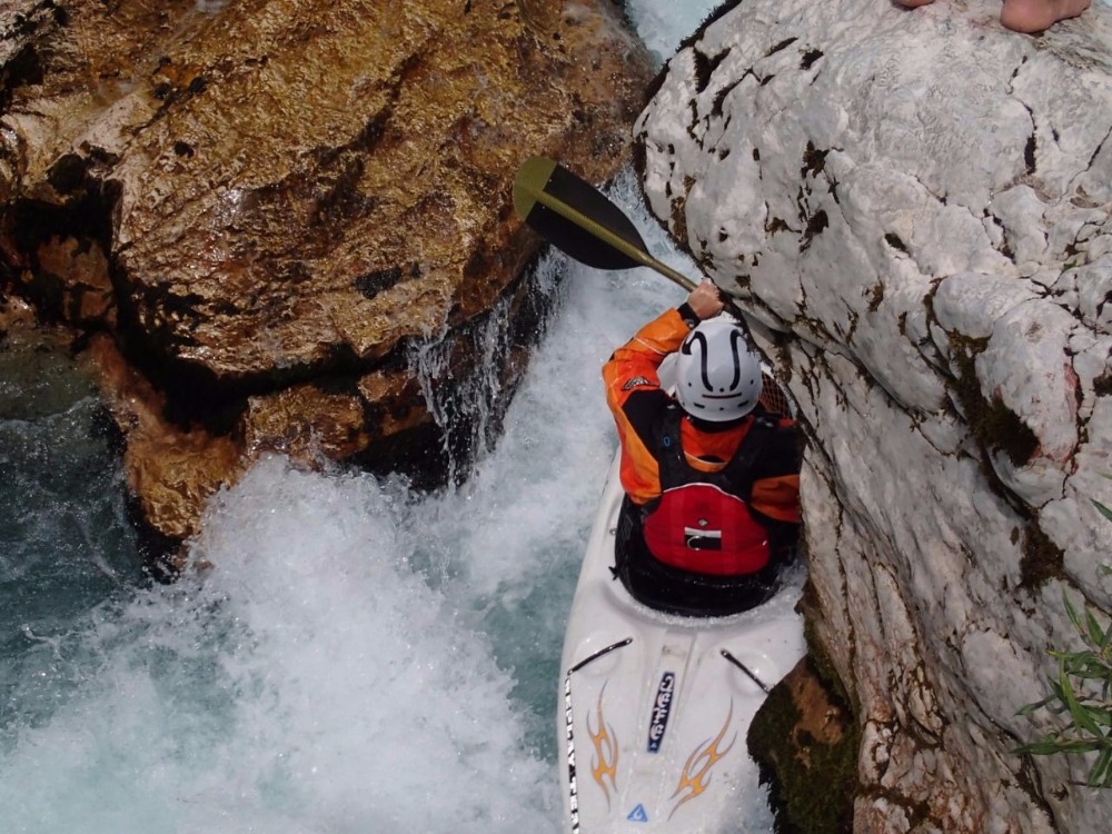 Kajak a packraft Soča Slovinsko. Pro pokročilé kajakáře z českých kanálů a Salzy.