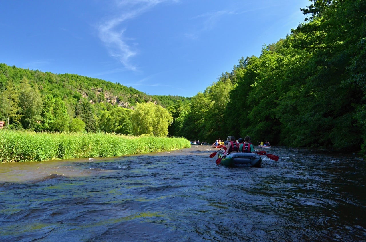 Rafting na Jihlavě z Mohelna